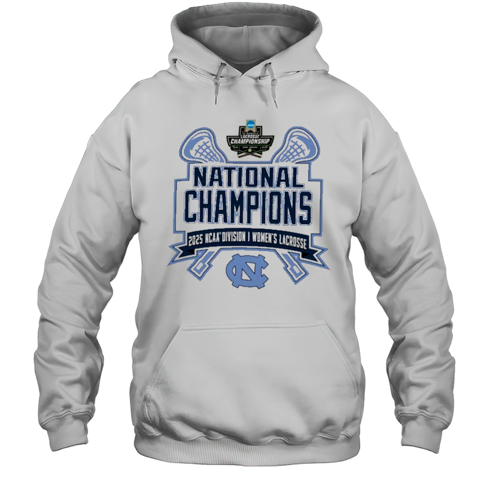 North Carolina Tar Heels NCAA Division I Womens Lacrosse National Champions 2025 T-shirt Unisex Hoodie