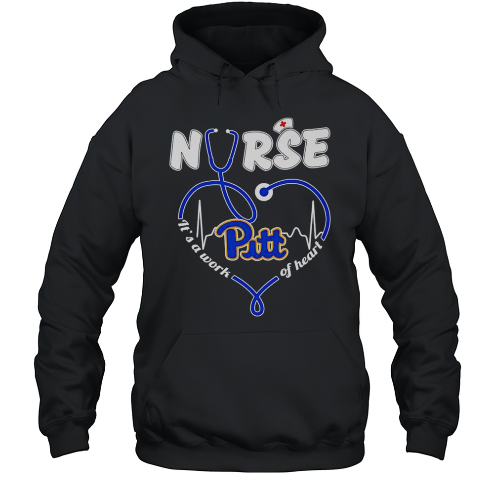 Nurse Its A Work Of Heart Pittsburgh Panthers Shirt Unisex Hoodie