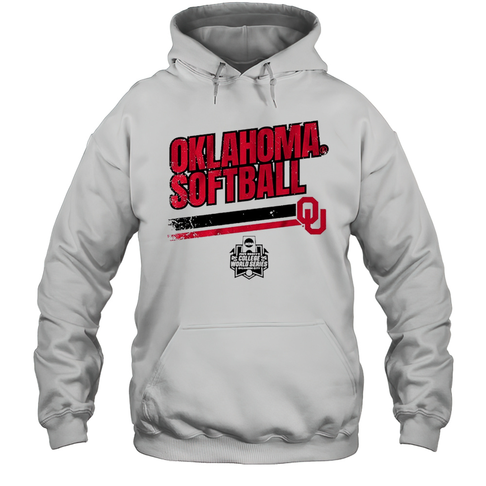 Oklahoma Sooners Softball Womens College World Series Stripe NCAA 2025 T-shirt Unisex Hoodie