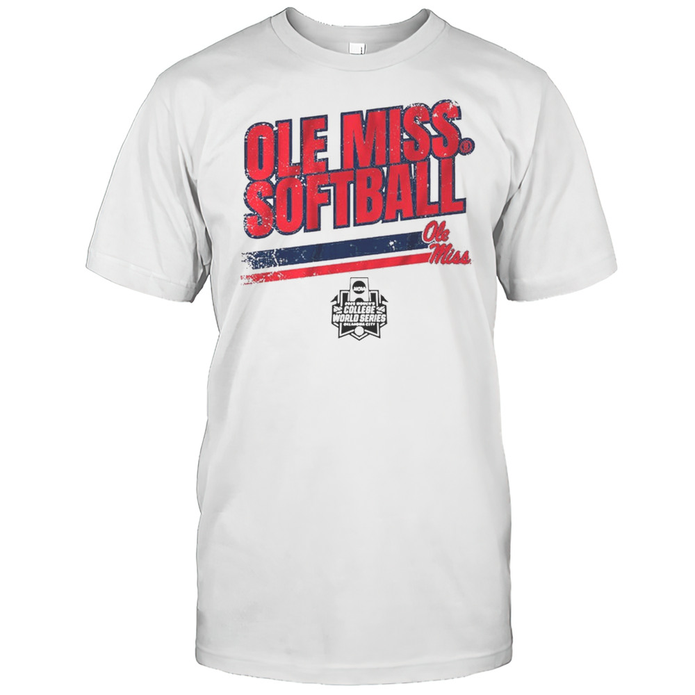 Ole Miss Rebels Softball Womens College World Series Stripe NCAA 2025 T-shirt