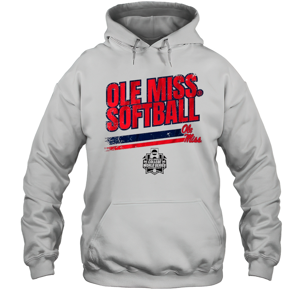 Ole Miss Rebels Softball Womens College World Series Stripe NCAA 2025 T-shirt Unisex Hoodie