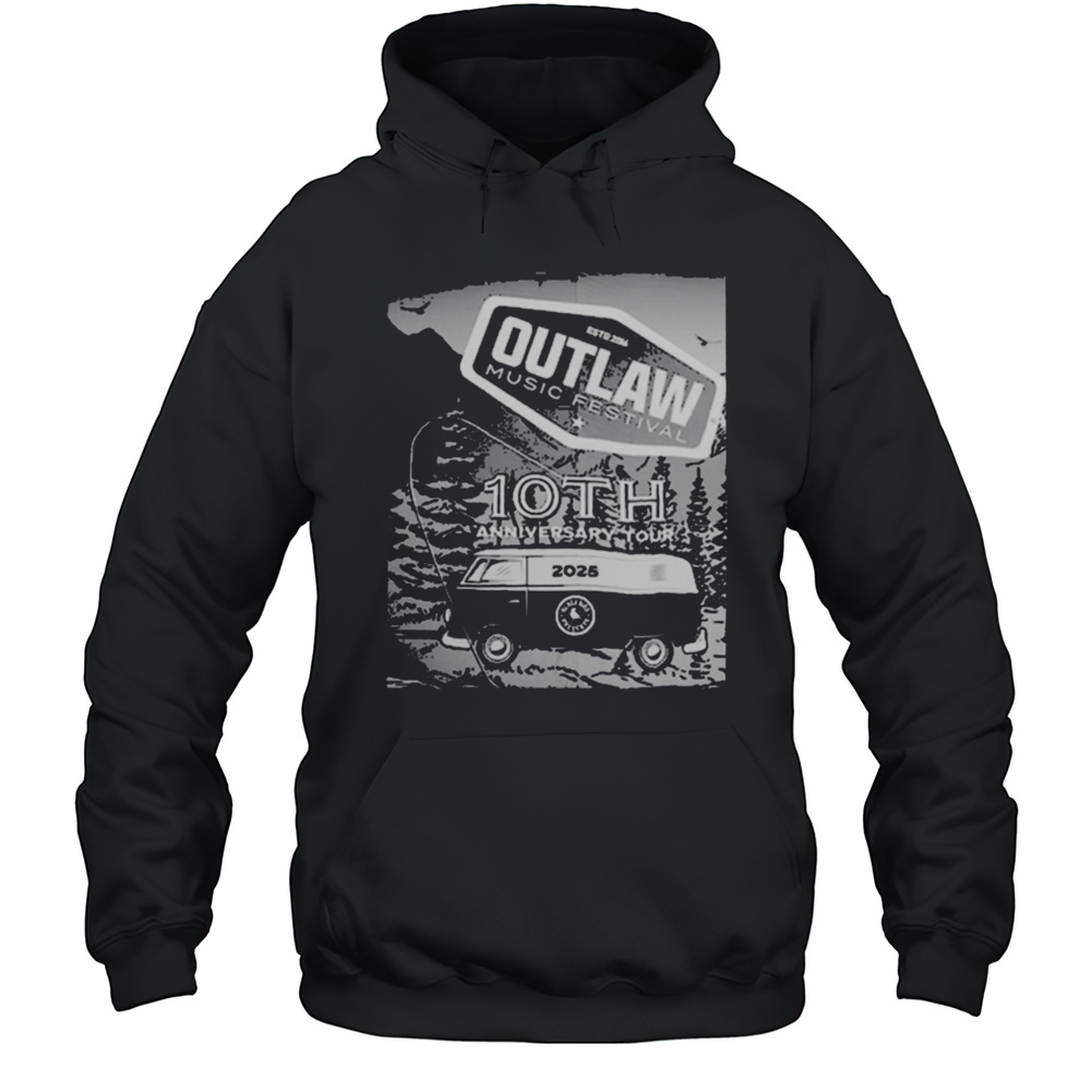 Outlaw Music Festival 10th Anniversary Tour 2025 Show At The Gorge Amphitheatre On May 25 2025 Quincy WA T Shirts Unisex Hoodie