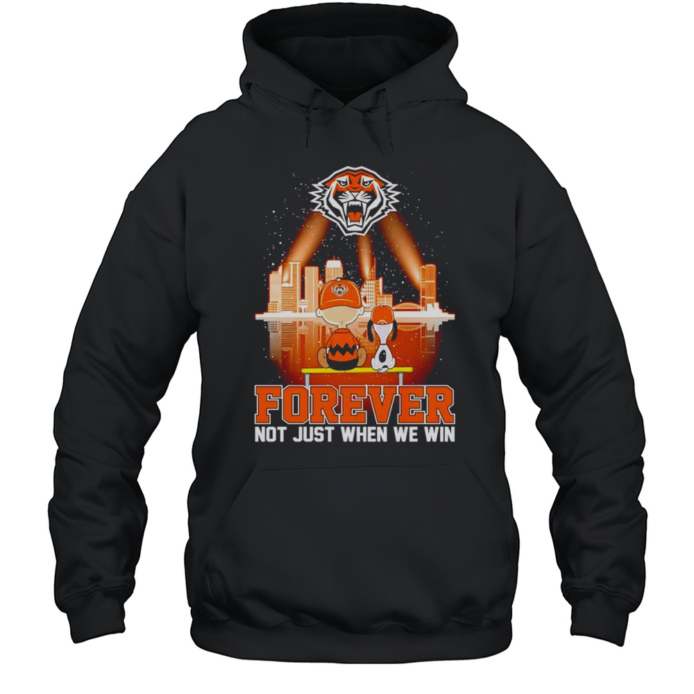 Peanuts Watching Wests Tigers Forever Not Just When We Win Shirt Unisex Hoodie