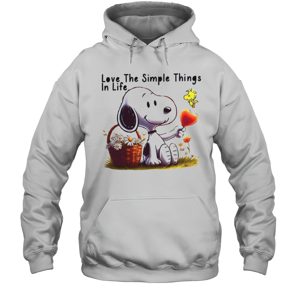 Snoopy Love The Simple Things In Life Shirt Unisex Hoodie