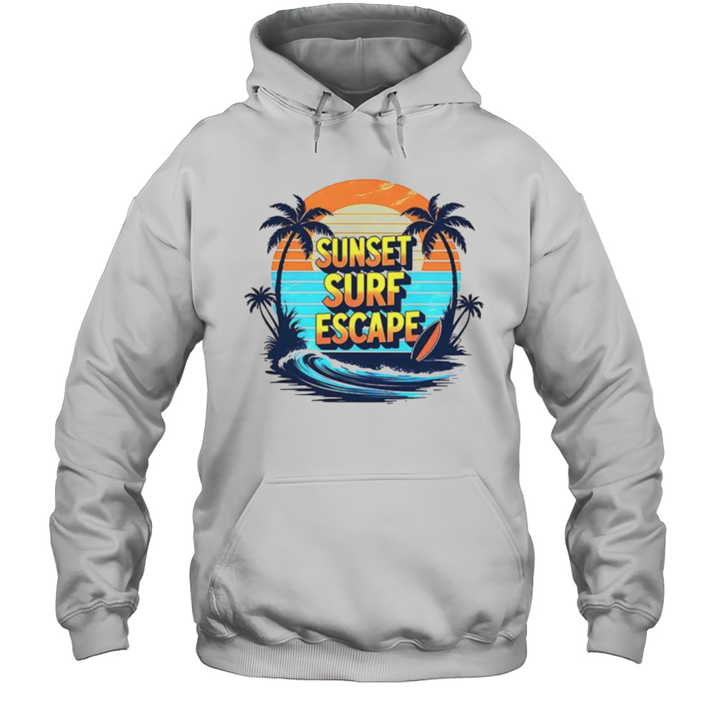 Sunset Surf Escape Vintage Shirt Unisex Hoodie