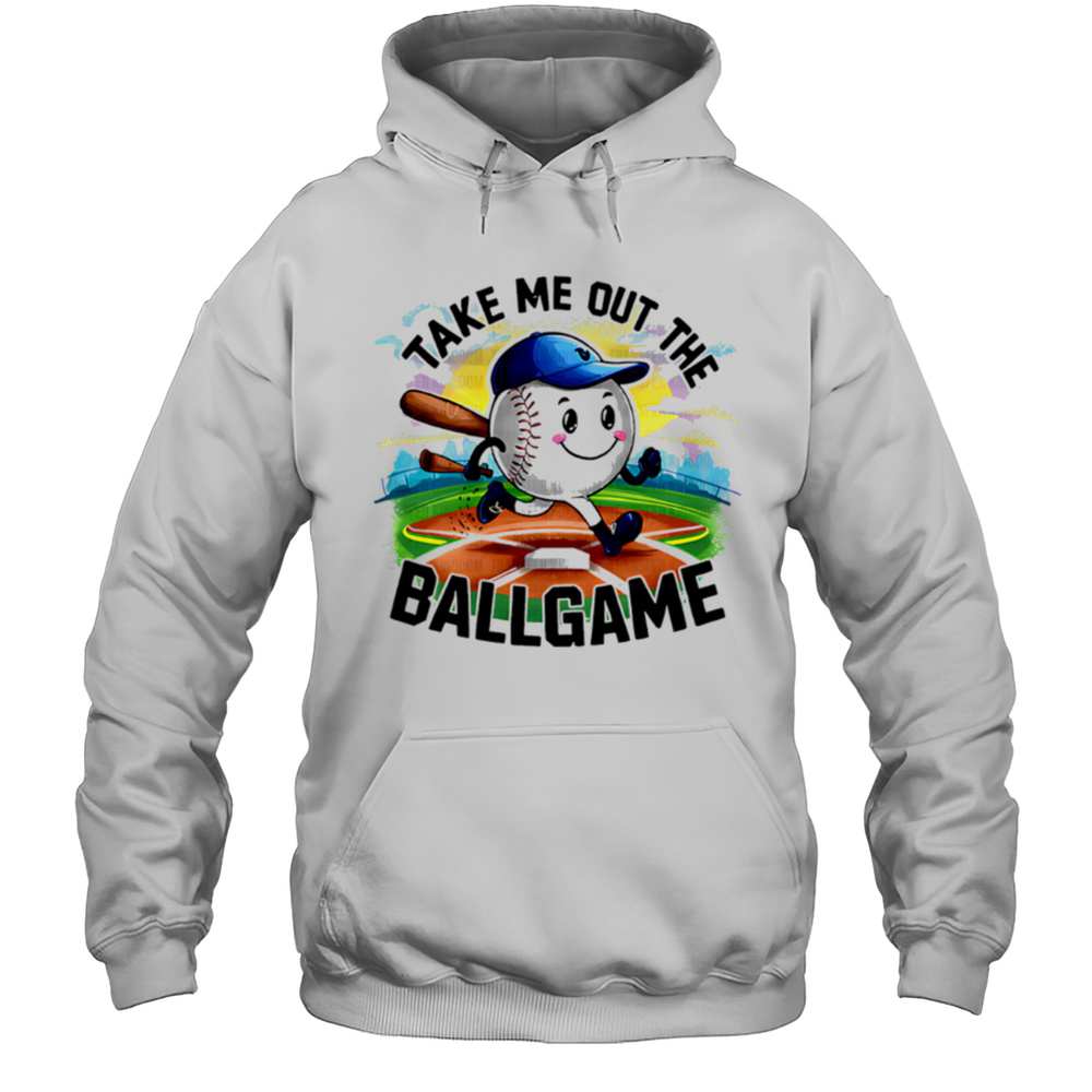 Take Me Out The Ball Game Running Ball Colorful Design Shirt Unisex Hoodie