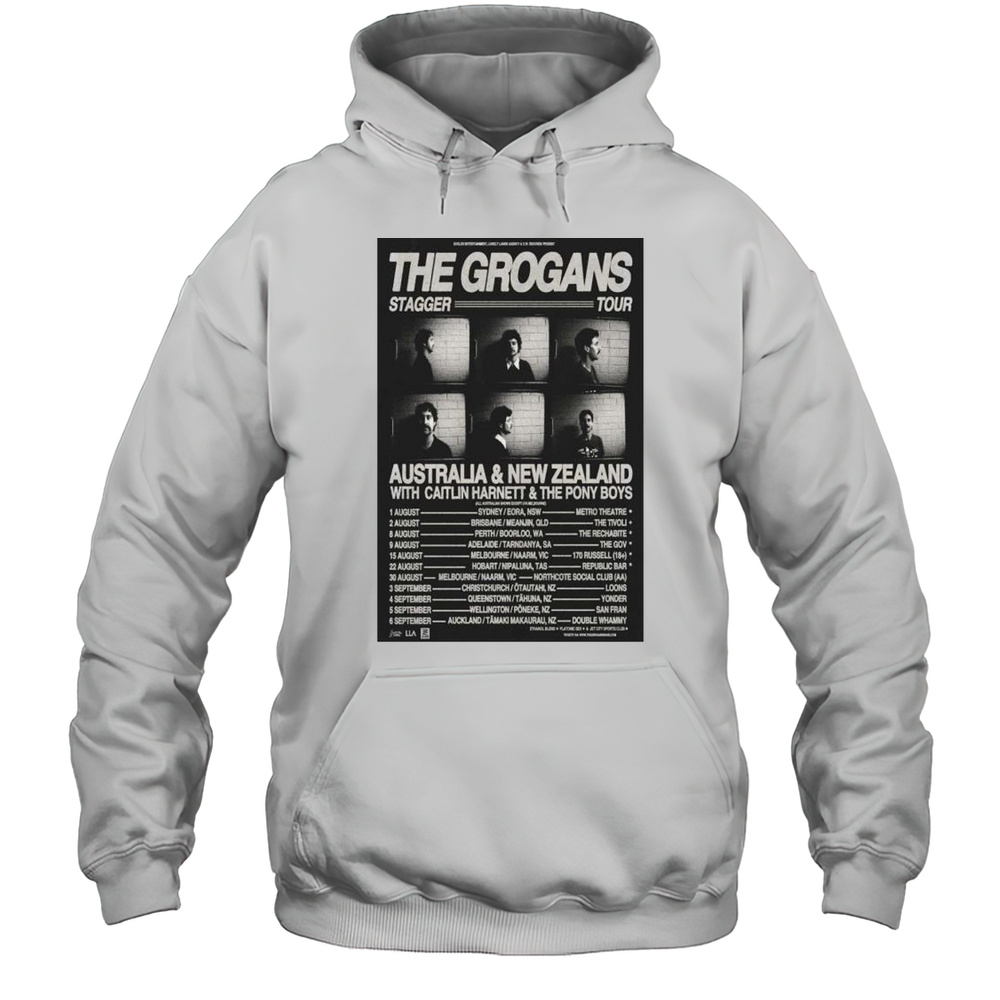 The Grogans Stagger Tour 2025 Australia And New Zealand With Caitlin Harnett And The Pony Boys T-shirt Unisex Hoodie