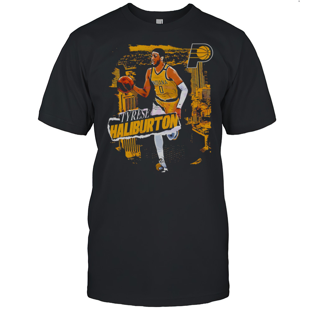 Tyrese Haliburton Indiana Pacers Basketball City Skyline Shirt