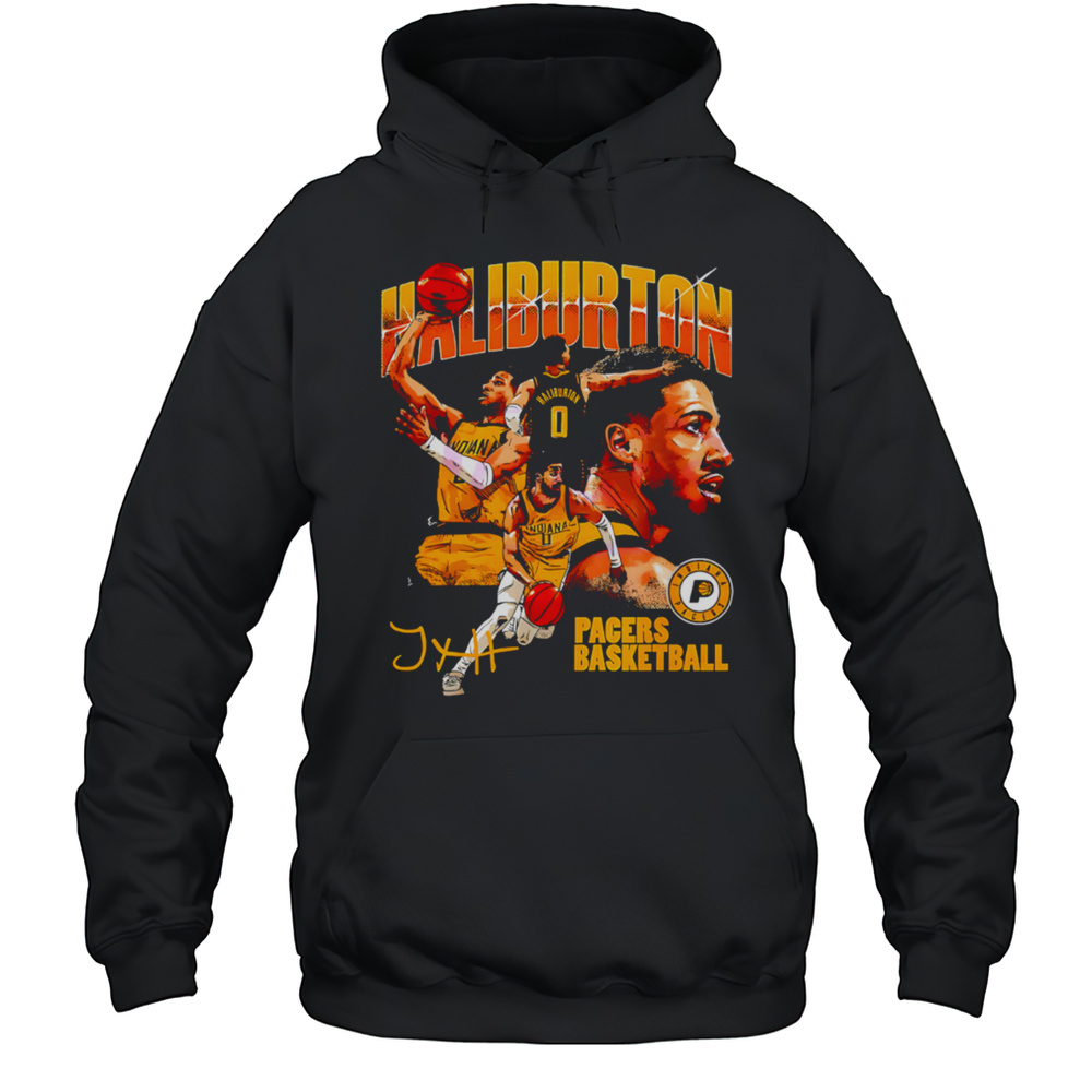 Tyrese Haliburton Indiana Pacers Basketball Collage Shirt Unisex Hoodie