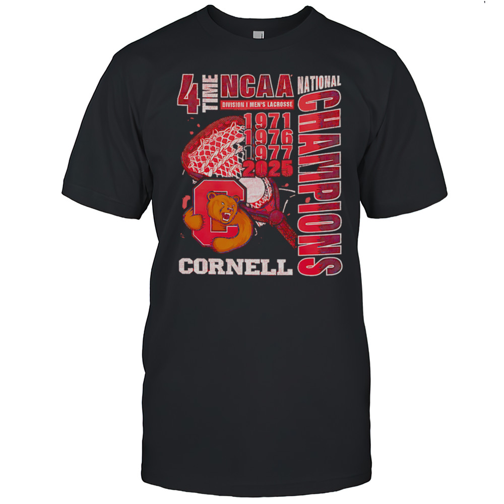 Cornell Big Red 4 Time Ncaa National Champions Shirt