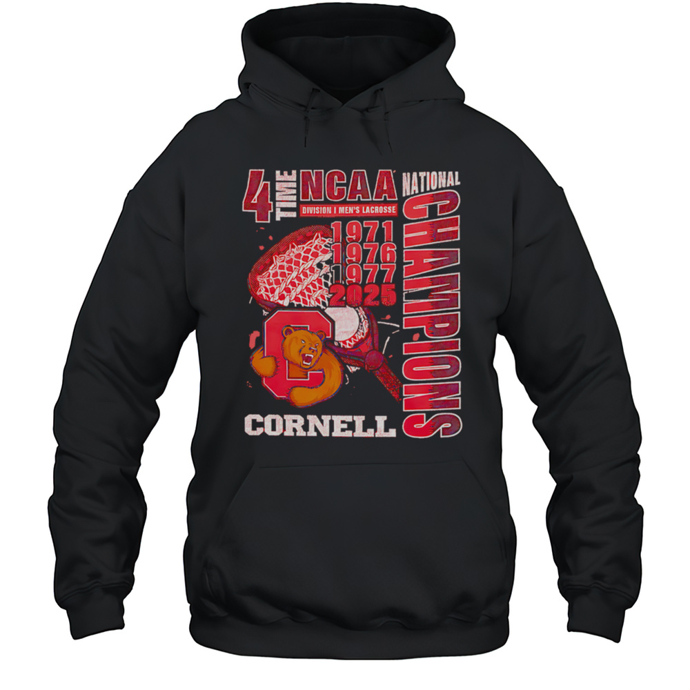 Cornell Big Red 4 Time Ncaa National Champions Shirt Unisex Hoodie