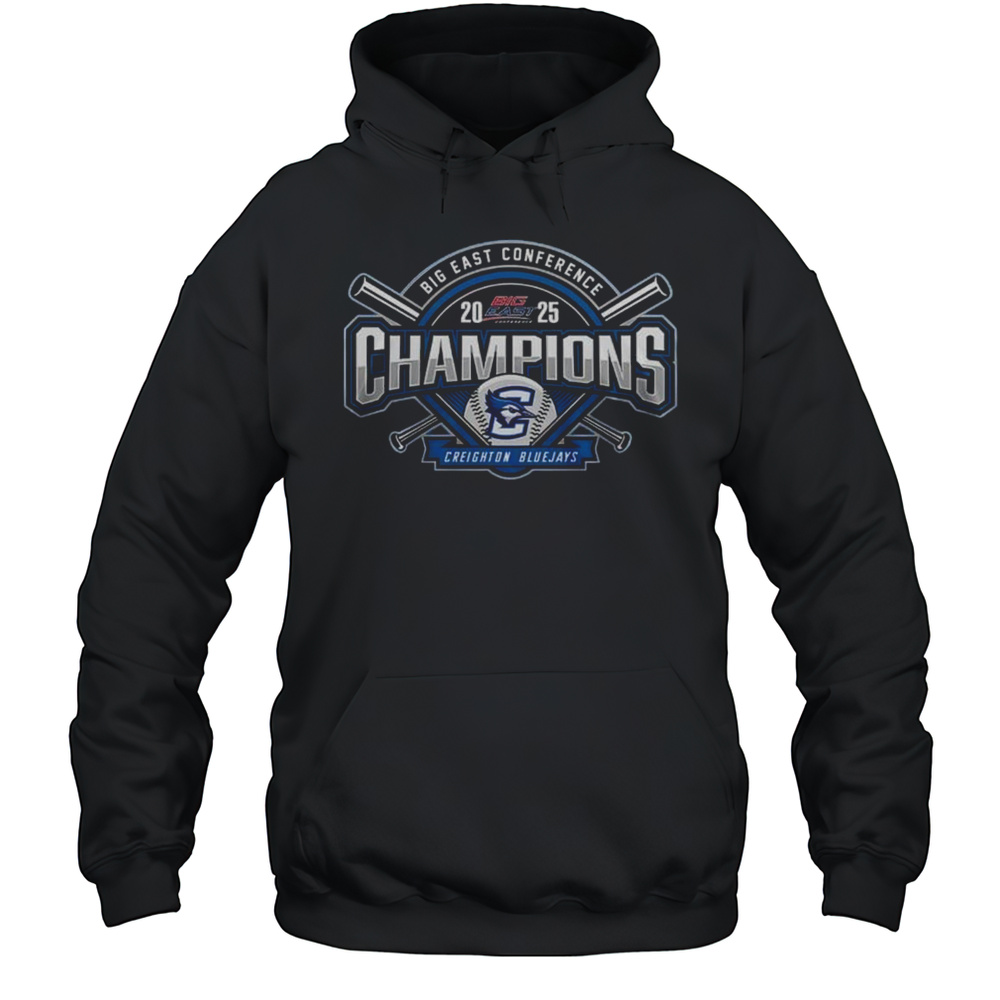 Creighton Bluejays Baseball 2025 Big East Conference Champions Shirt Unisex Hoodie