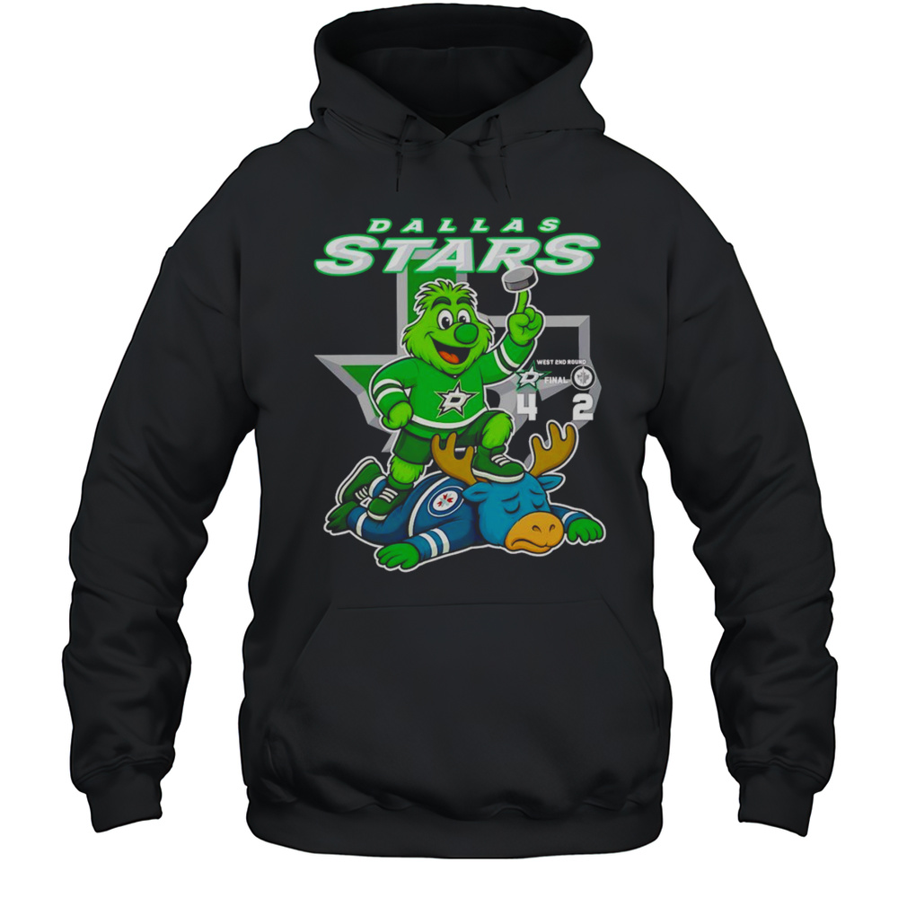Dallas Stars West 2nd Round Vs Winnipeg Jets Mascot Shirt Unisex Hoodie