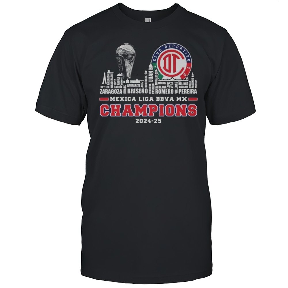 Deportivo Toluca F.C Mexica Liga Bbva Mx Champions 2024-25 SKyline Shirt