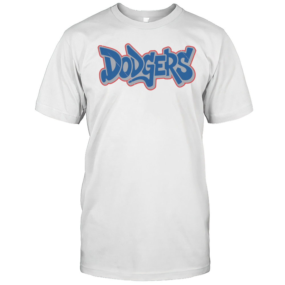 Dodgers Graffiti Logo Los Angeles Dodger Baseball Shirt