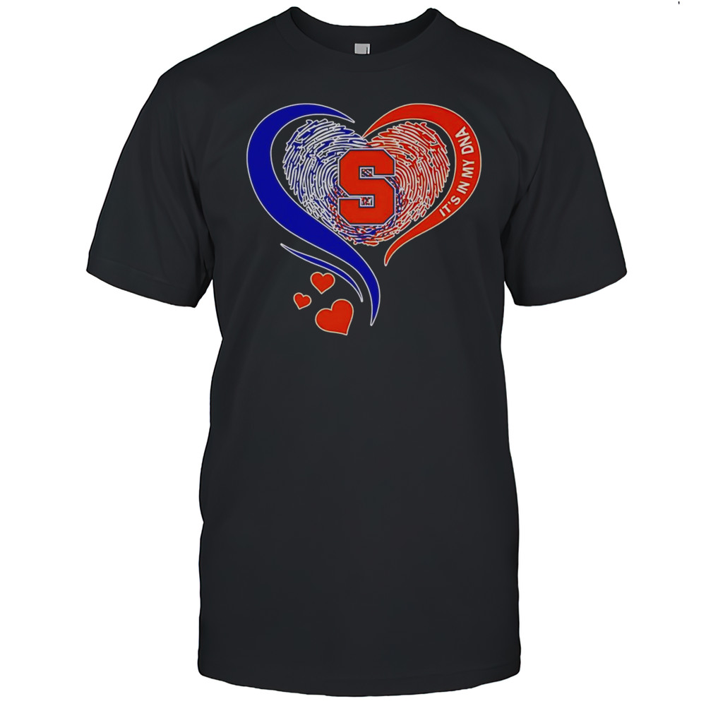 Fingerprint Heart Its In My DNA Syracuse Orange Shirt