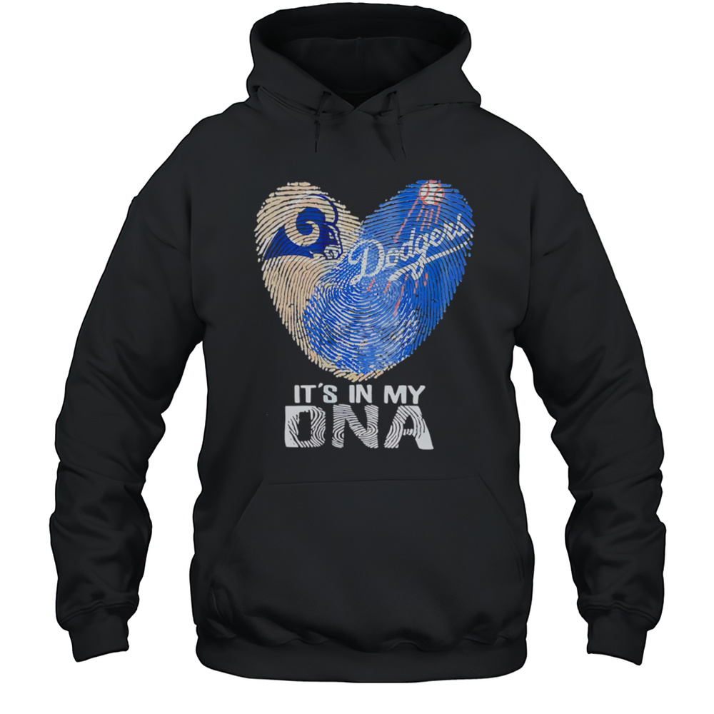 Its In My DNA Dodgers Heart Shirt Unisex Hoodie