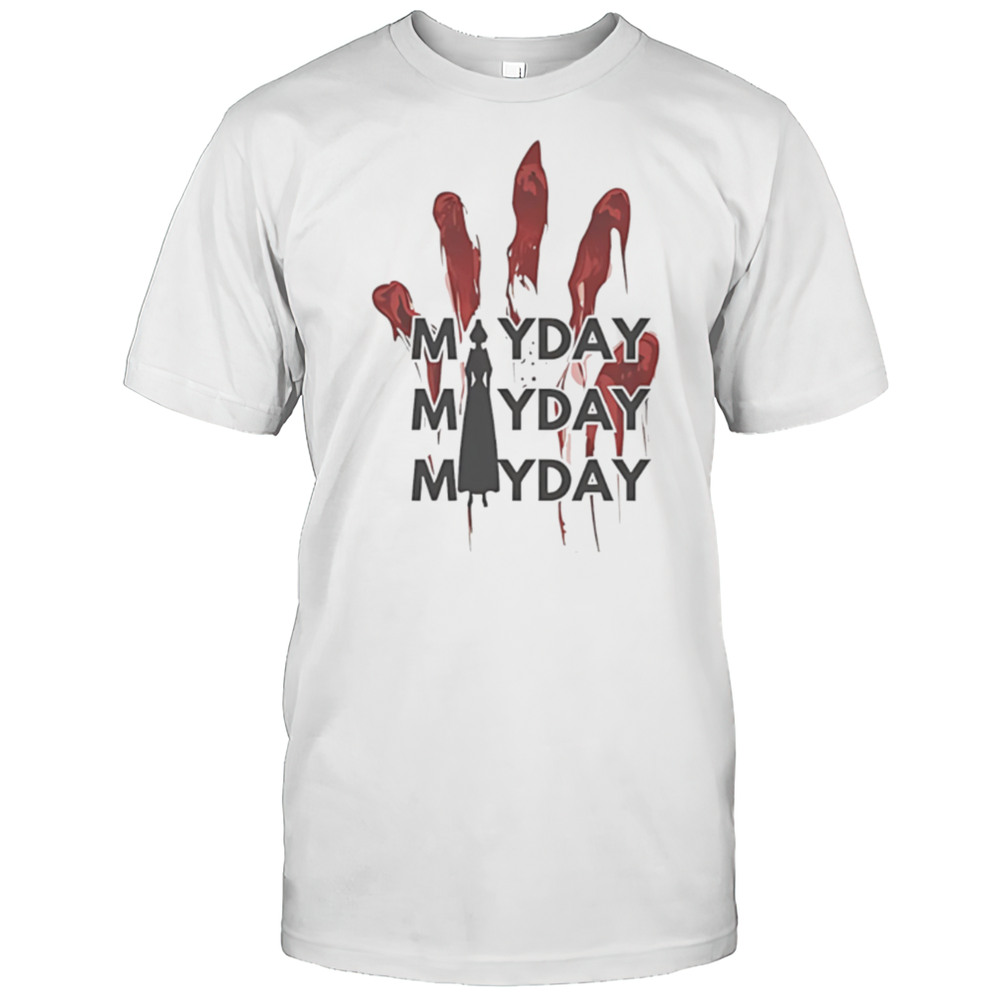 Mayday Mayday Mayday Red Handprint Resist Shirt