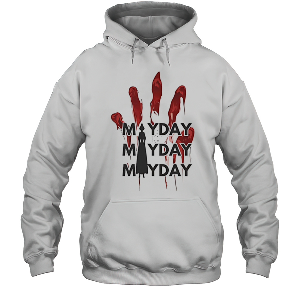 Mayday Mayday Mayday Red Handprint Resist Shirt Unisex Hoodie