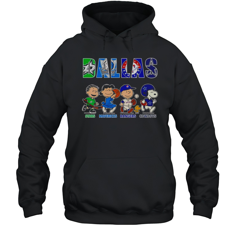 Peanuts Dallas Stars Mavericks Rangers Cowboys Shirt Unisex Hoodie