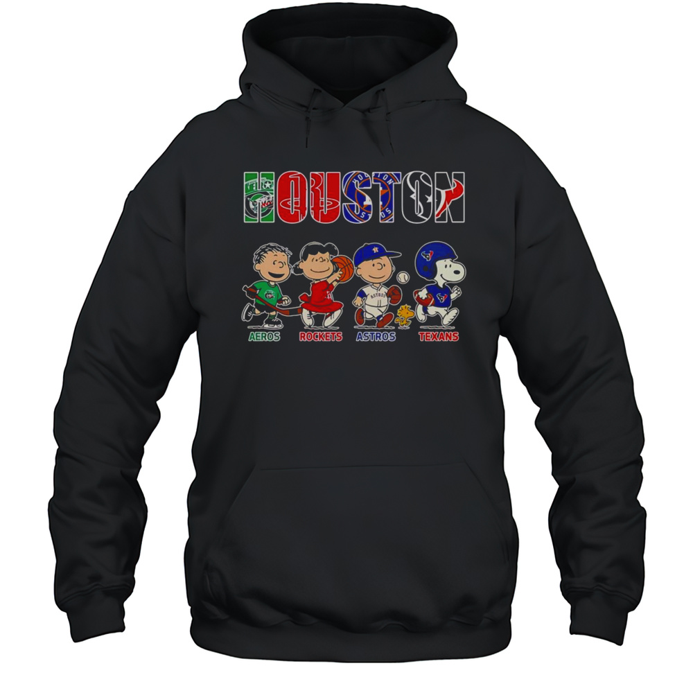 Peanuts Houston Aeros Rockets Astros Texans Shirt Unisex Hoodie