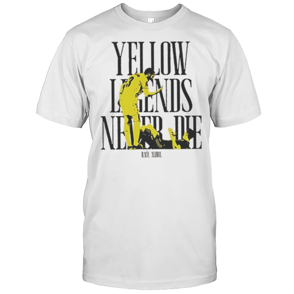 Villarreal CF Yellow Legends Never Die Ral Albiol Silhouette Shirt
