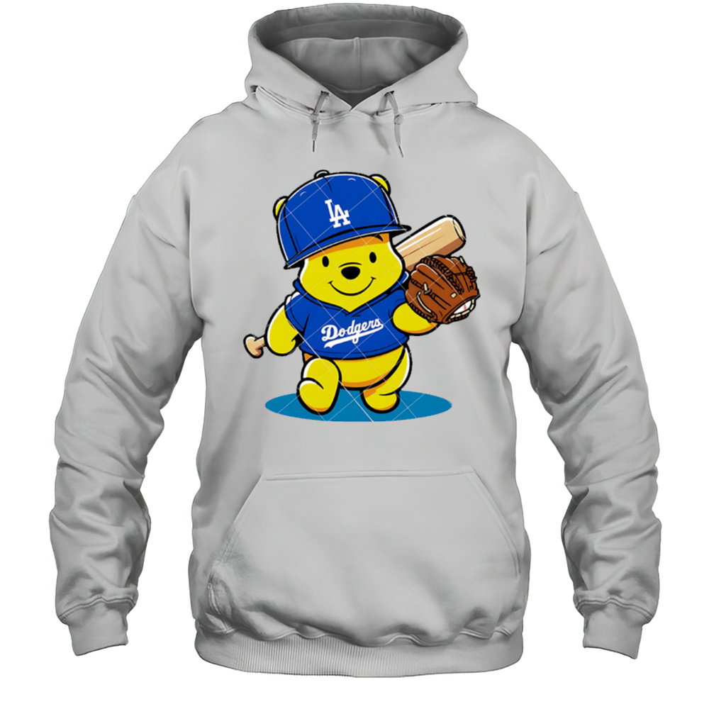 Winnie The Pooh LA Dodgers Pooh Dodgers Baseball Shirt Unisex Hoodie