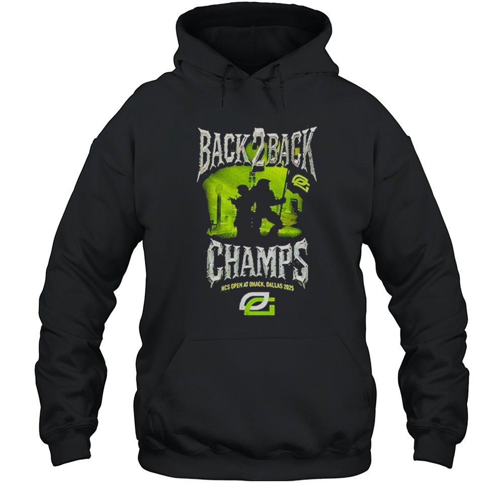 Optic Gaming Back 2 Back Champs Hcs Open At Dhack Dallas 2025 Shirt Unisex Hoodie