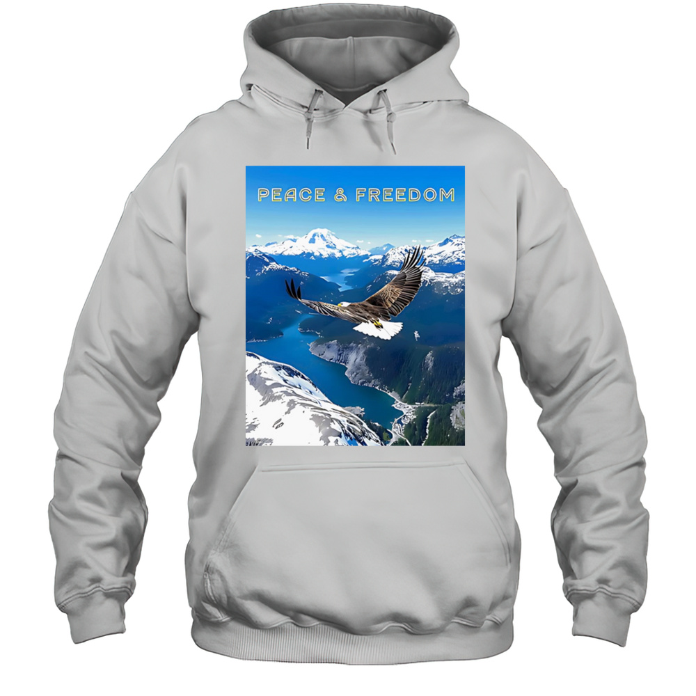 Peace And Freedom Eagle Shirt Unisex Hoodie