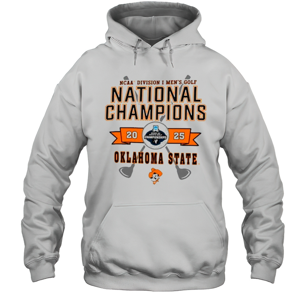 Champion White Oklahoma State Cowboys 2025 NCAA Mens Golf National Champions T-Shirt Unisex Hoodie