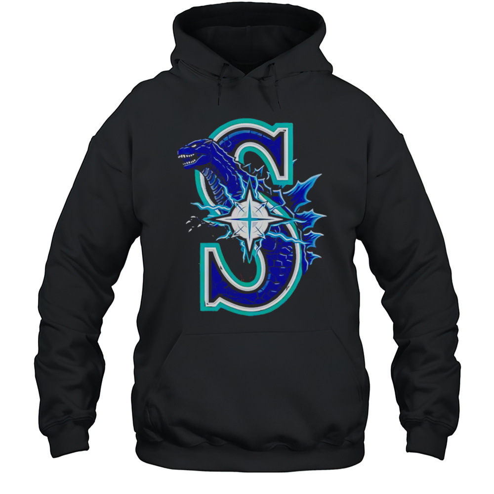 Godzilla Collab Seattle Mariners 2025 Baseball Shirt Unisex Hoodie
