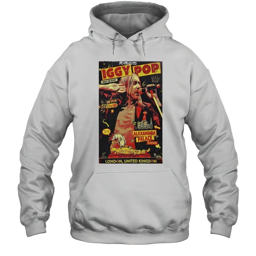 Iggy Pop 28 May 2025 London Poster Shirt Unisex Hoodie