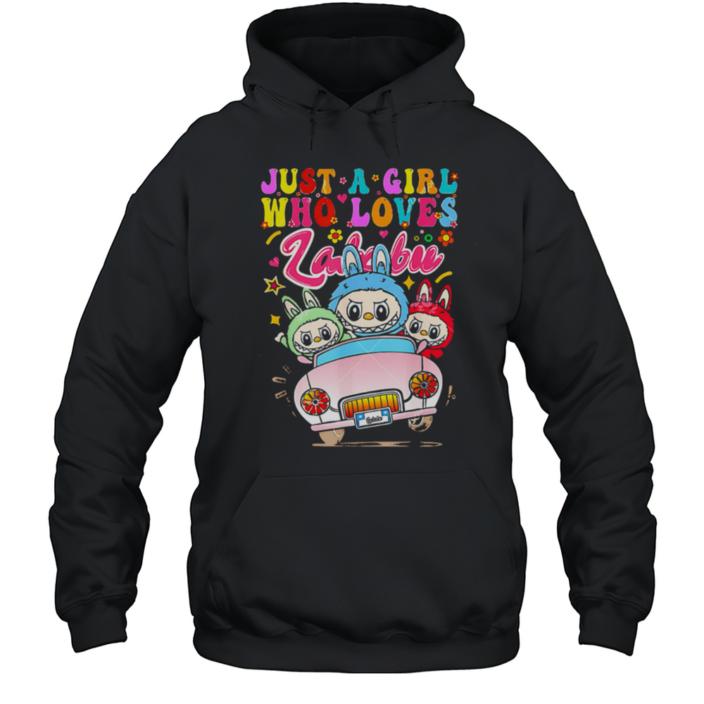 Just A Girl Who Loves Labubu Funny Labubu Driving Car Shirt Unisex Hoodie