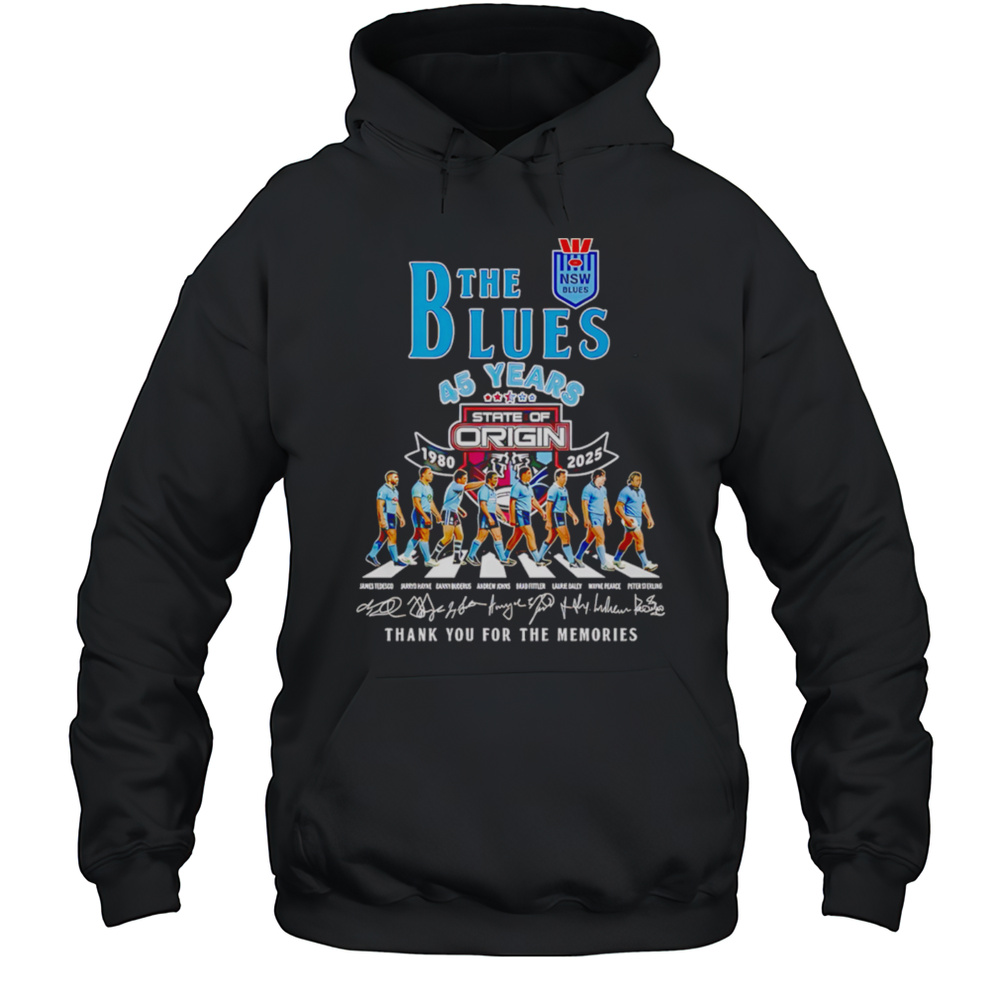 New South Wales Blues 45 Years 1980-2025 Thank Your For Memories Shirt Unisex Hoodie