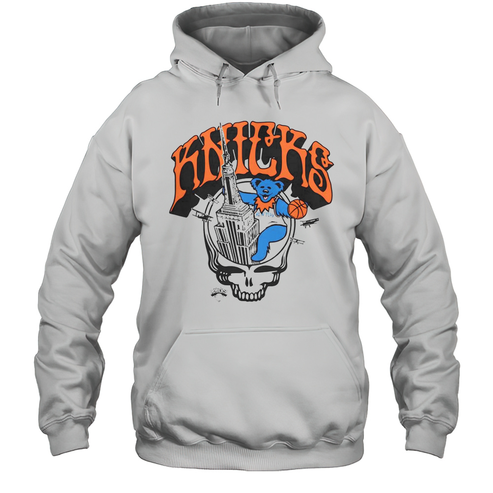 New York Knicks X Grateful Dead Skull T-Shirt Unisex Hoodie