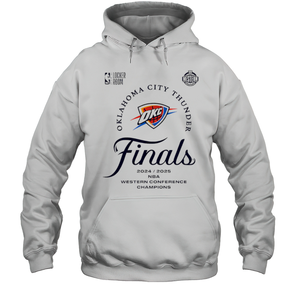 Okc Thunder 2025 Western Conference Finals Champions Locker Room Shirt Unisex Hoodie