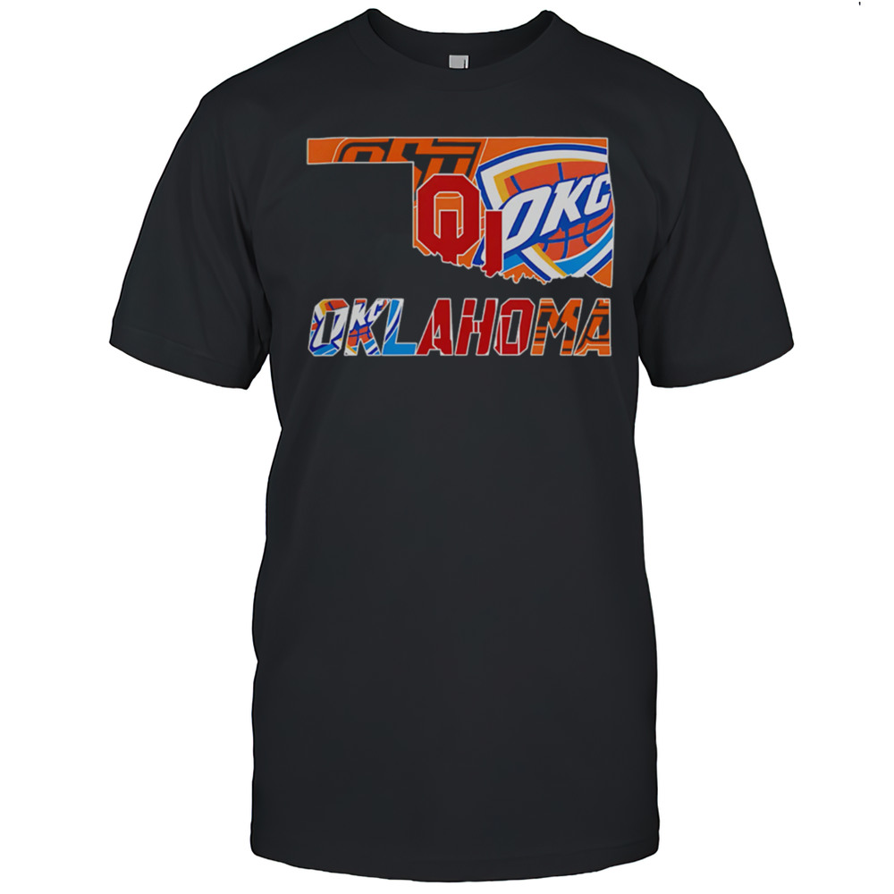Oklahoma Sooners Oklahoma State Cowboys And Oklahoma City Thunder Shirt