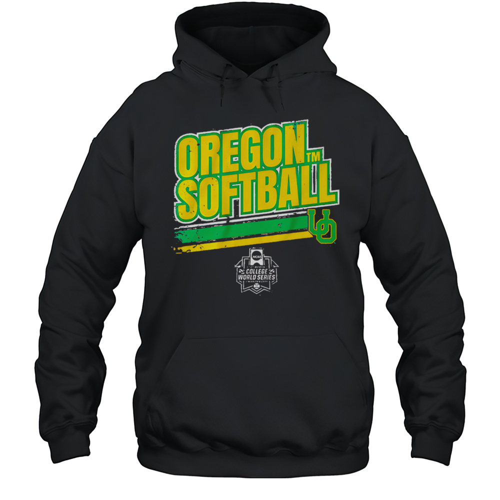 Oregon Softball Womens College World Series Stripe Shirt Unisex Hoodie