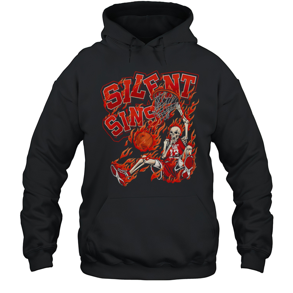 Silent Sins Skeleton Basketball Miami Heat Shirt Unisex Hoodie