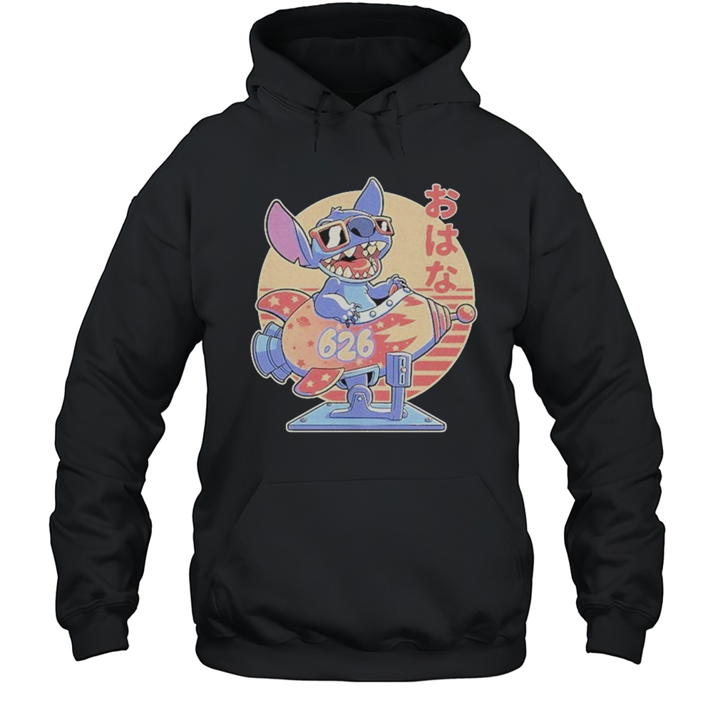 Stitch On A Coin Operated Ride Extraterrestrial Animal Spaceship Shirt Unisex Hoodie