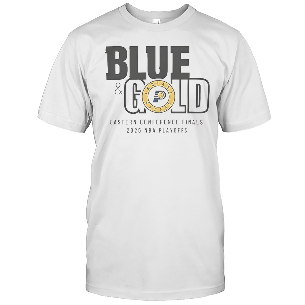 Indiana Pacers Blue And Gold 2025 NBA Eastern Conference Finals T-Shirt