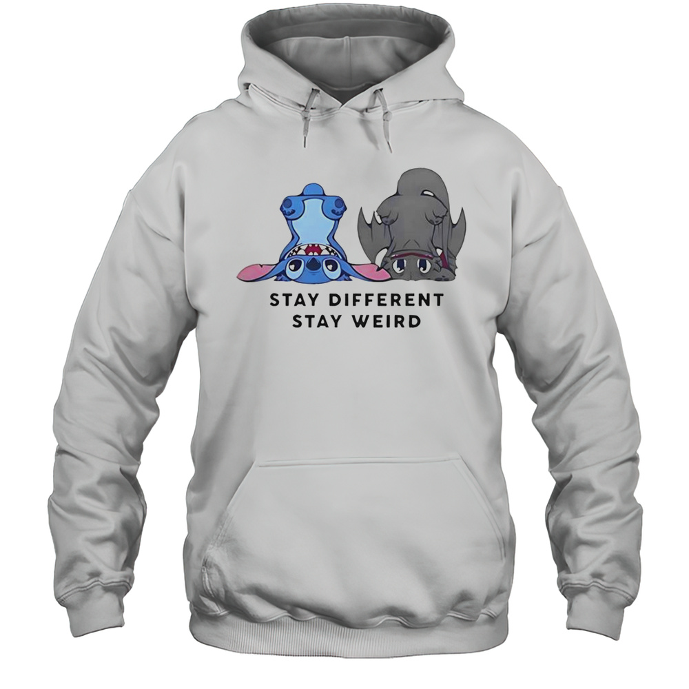 Stitch Toothless Stay Different Stay Weird T-Shirt Unisex Hoodie