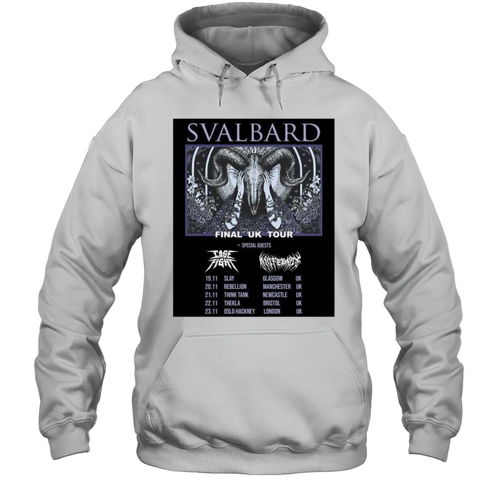Svalbard Final UK Tour Special Guests Cage Fight And Knife Bride Nov 19-23 2025 T-shirt Unisex Hoodie