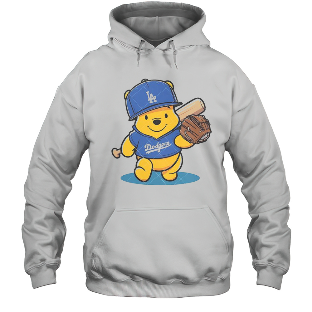 Winnie The Pooh LA Dodgers Pooh Dodgers Baseball T-Shirt Unisex Hoodie