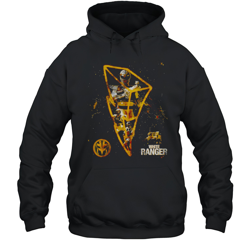 3D Lightning White Ranger Retro Shirt Unisex Hoodie