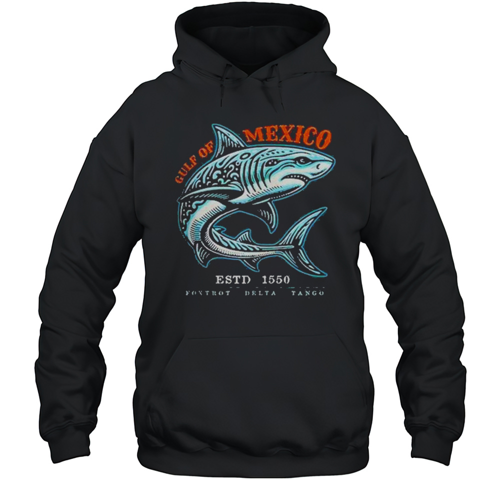 Gulf Of Mexico Foxtrot Delta Tango Tribal Shark Shirt Unisex Hoodie