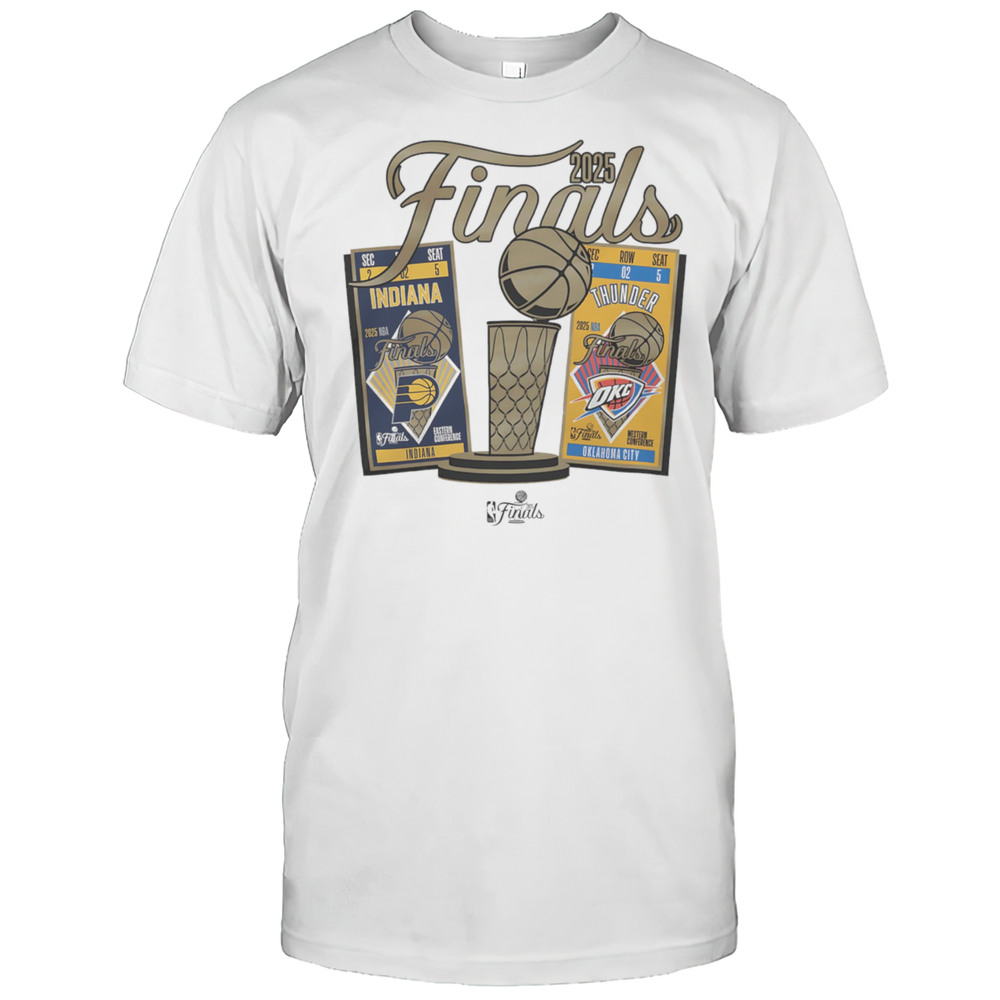 Indiana Pacers Vs Oklahoma City Thunder 2025 NBA Finals Ticket Matchup Shirt
