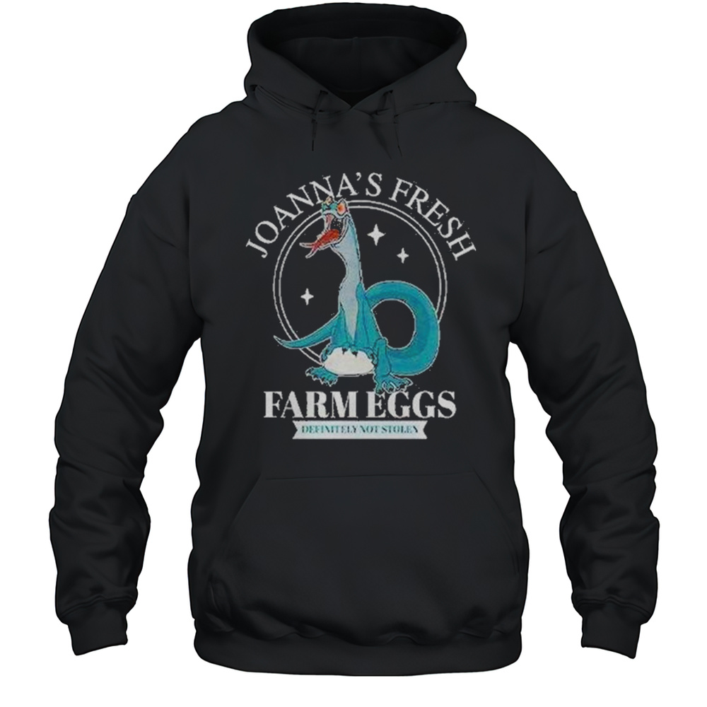 Joannas Fresh Farm Eggs Cartoon Lizard Definitely Not Stolen Shirt Unisex Hoodie