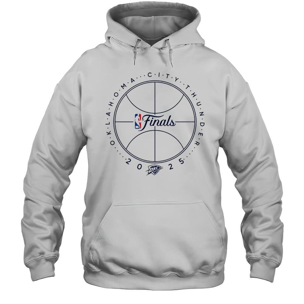 OKC THUNDER 2025 NBA FINALS BASKETBALL OUTLINE T-SHIRT Unisex Hoodie