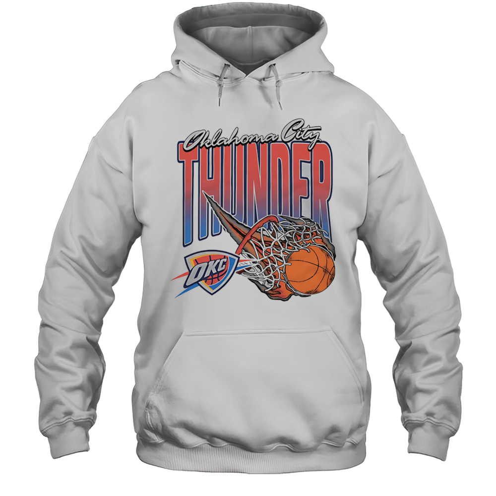Oklahoma City Thunder On Fire Basketball Shirt Unisex Hoodie